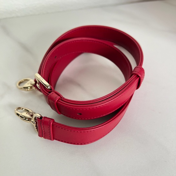 Dior Red Medium Lady Dior Handbag - Picture 5 of 9